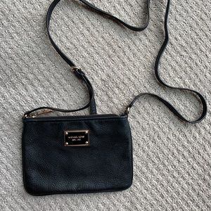 Black leather cross body